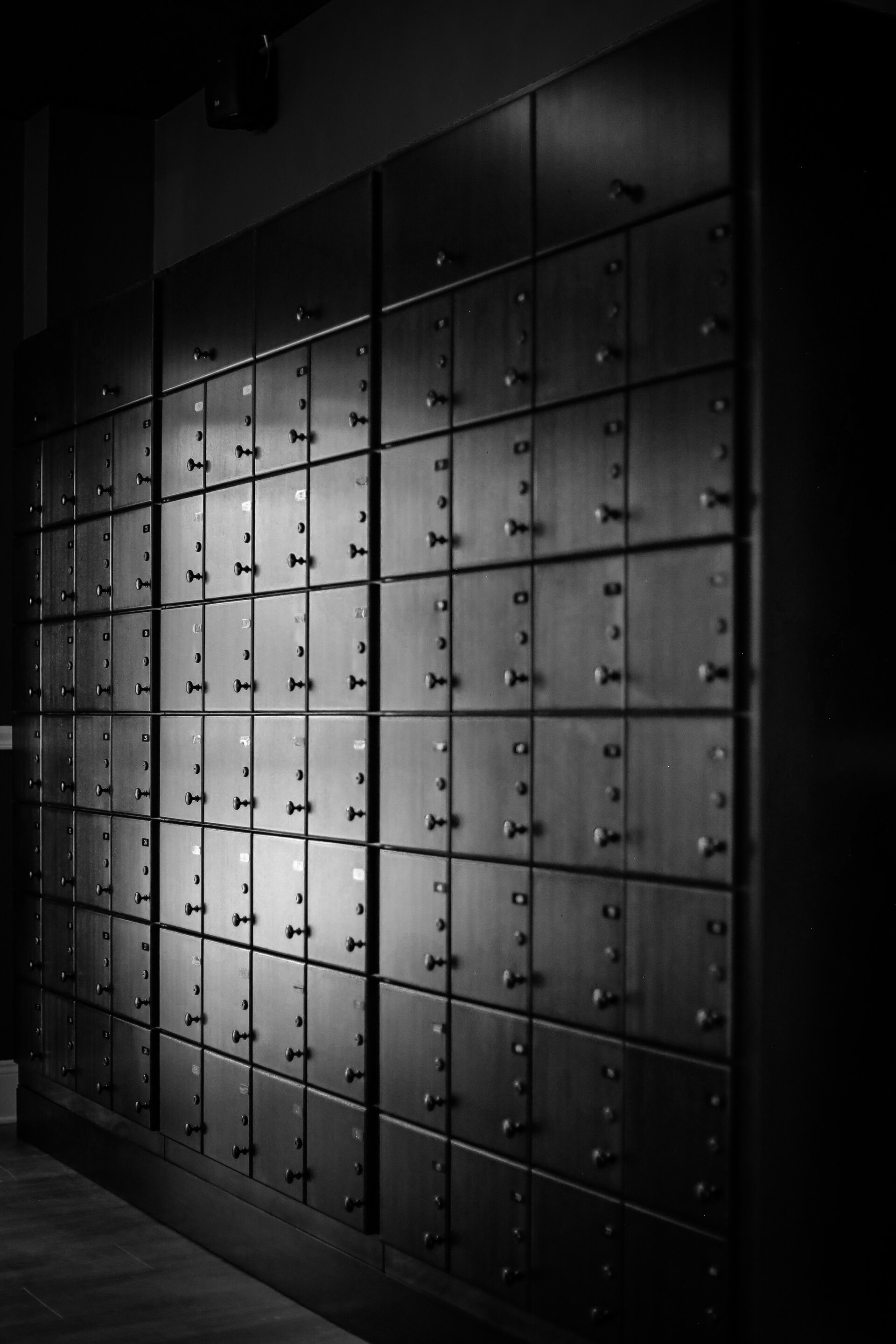 Member storage lockers at Coastal Cigar Lounge